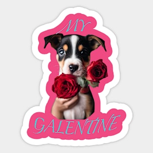 My Galentines dog lover Sticker